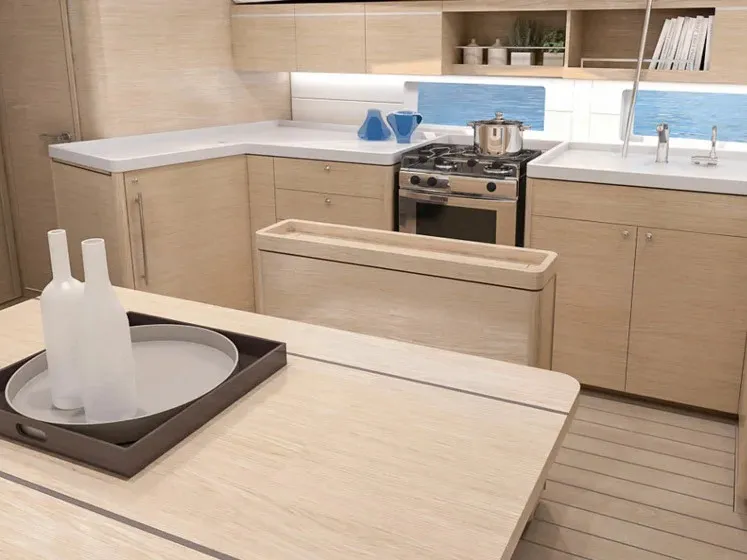 Galley of Beneteau Oceanis 46.1, a sailboat at Road Town, British Virgin Islands
