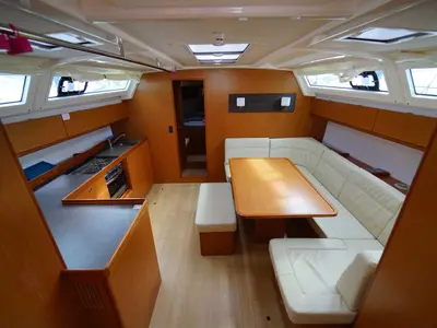 Salon of Sail La Vie, a Bavaria Cruiser 46 sailboat at Kavala, Greece