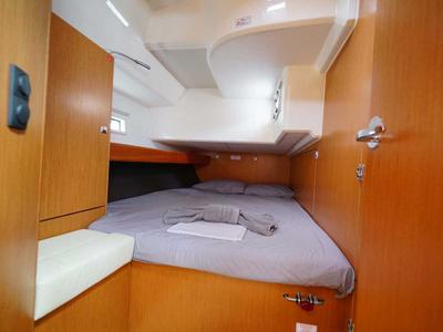 Cabin on Sail La Vie, a Bavaria Cruiser 46 sailboat at Kavala, Greece