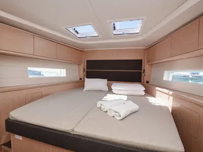Cabin on El Presidente, a Bavaria C50 sailboat at Marmaris, Turkey