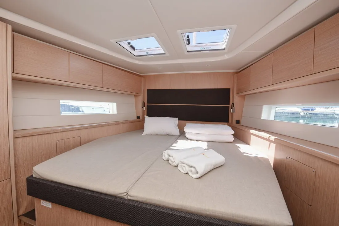 Cabin on El Presidente, a Bavaria C50 sailboat at Marmaris, Turkey