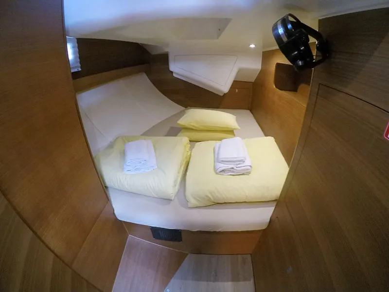 Cabin on Evana, a Elan Impression 50.1 sailboat at Grad Šibenik, Croatia