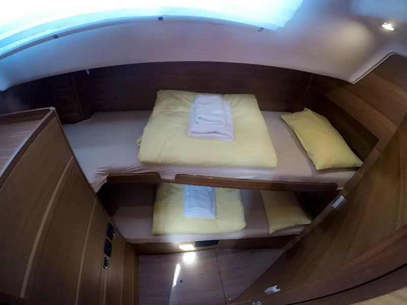 Cabin on Evana, a Elan Impression 50.1 sailboat at Grad Šibenik, Croatia