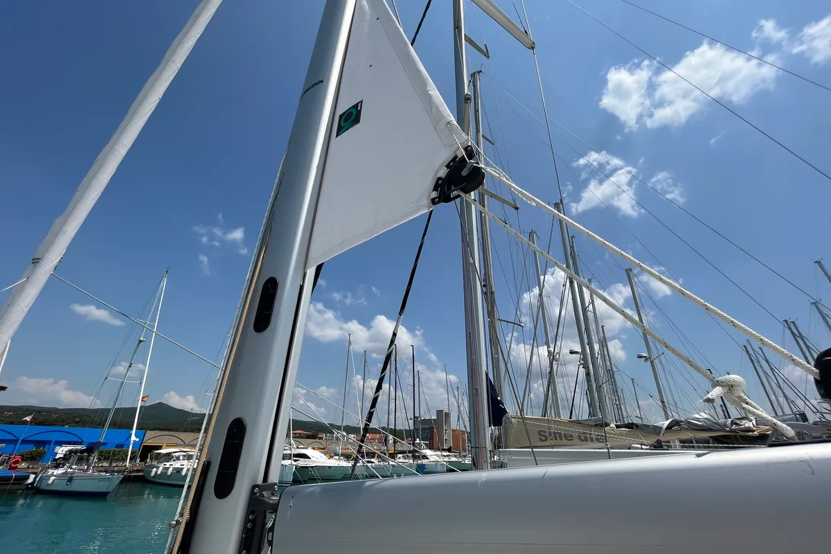 Time Off, a Hanse 460 sailboat at Rosignano Solvay, Italy