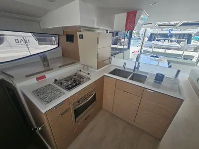 Galley of Destiny, a Bali 4.8 catamaran at Athens, Greece