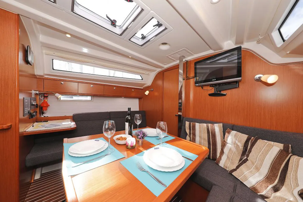 Salon of My Princess, a Bavaria Cruiser 37 sailboat at Grad Trogir, Croatia