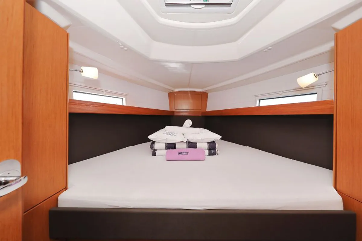 Cabin on My Princess, a Bavaria Cruiser 37 sailboat at Grad Trogir, Croatia
