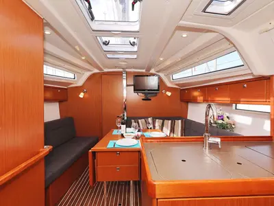 Salon of My Princess, a Bavaria Cruiser 37 sailboat at Grad Trogir, Croatia
