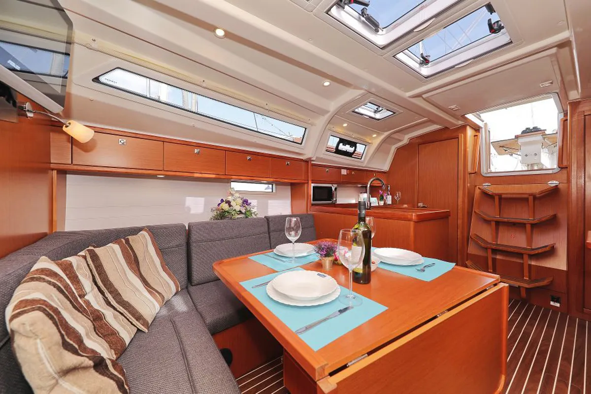 Salon of My Princess, a Bavaria Cruiser 37 sailboat at Grad Trogir, Croatia