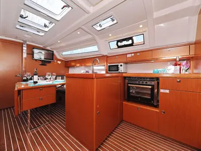 Galley of My Princess, a Bavaria Cruiser 37 sailboat at Grad Trogir, Croatia
