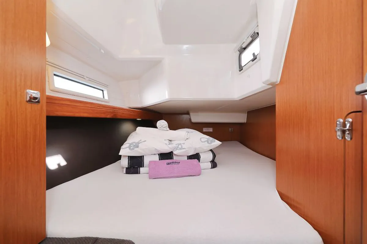 Cabin on My Princess, a Bavaria Cruiser 37 sailboat at Grad Trogir, Croatia