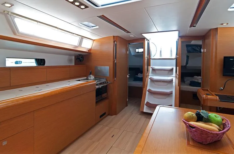Galley of South Kiss, a Jeanneau Sun Odyssey 469 sailboat at Split, Croatia
