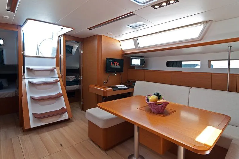 Salon of South Kiss, a Jeanneau Sun Odyssey 469 sailboat at Split, Croatia