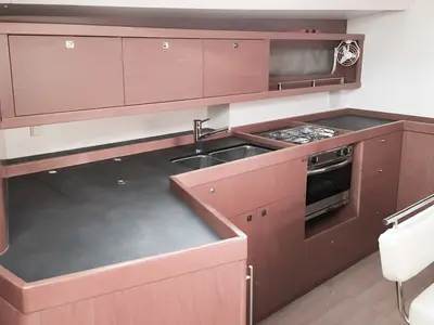 Galley of Soul, a Beneteau Oceanis 45 sailboat at Tivat, Montenegro