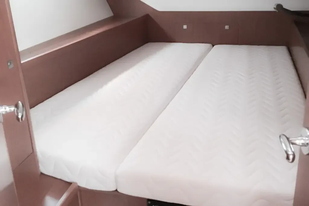 Cabin on Soul, a Beneteau Oceanis 45 sailboat at Tivat, Montenegro