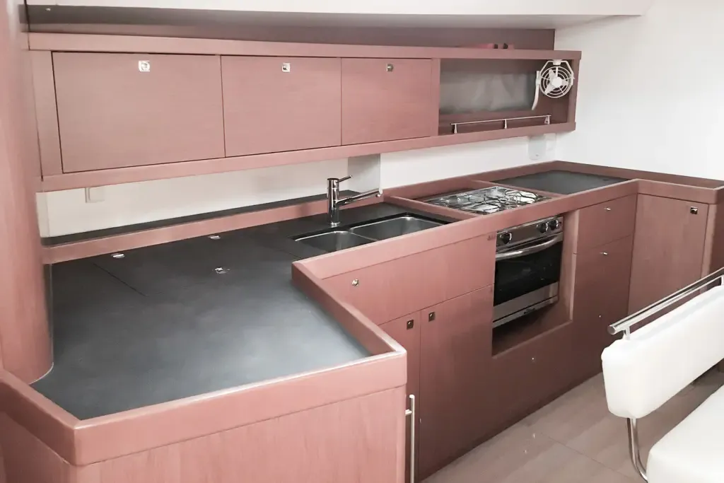 Galley of Soul, a Beneteau Oceanis 45 sailboat at Tivat, Montenegro
