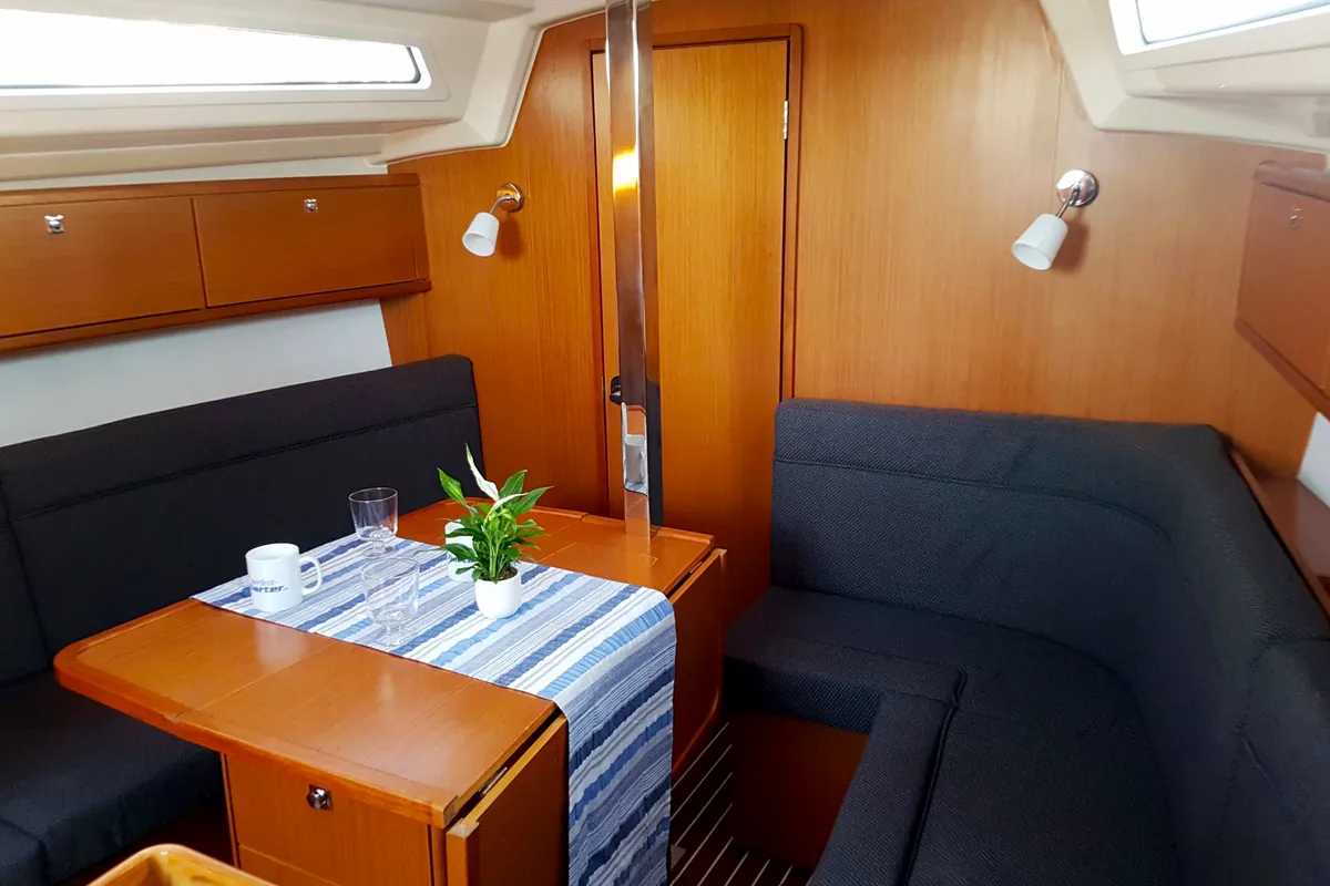 Theia, a Bavaria Cruiser 34 sailboat at Punat, Croatia