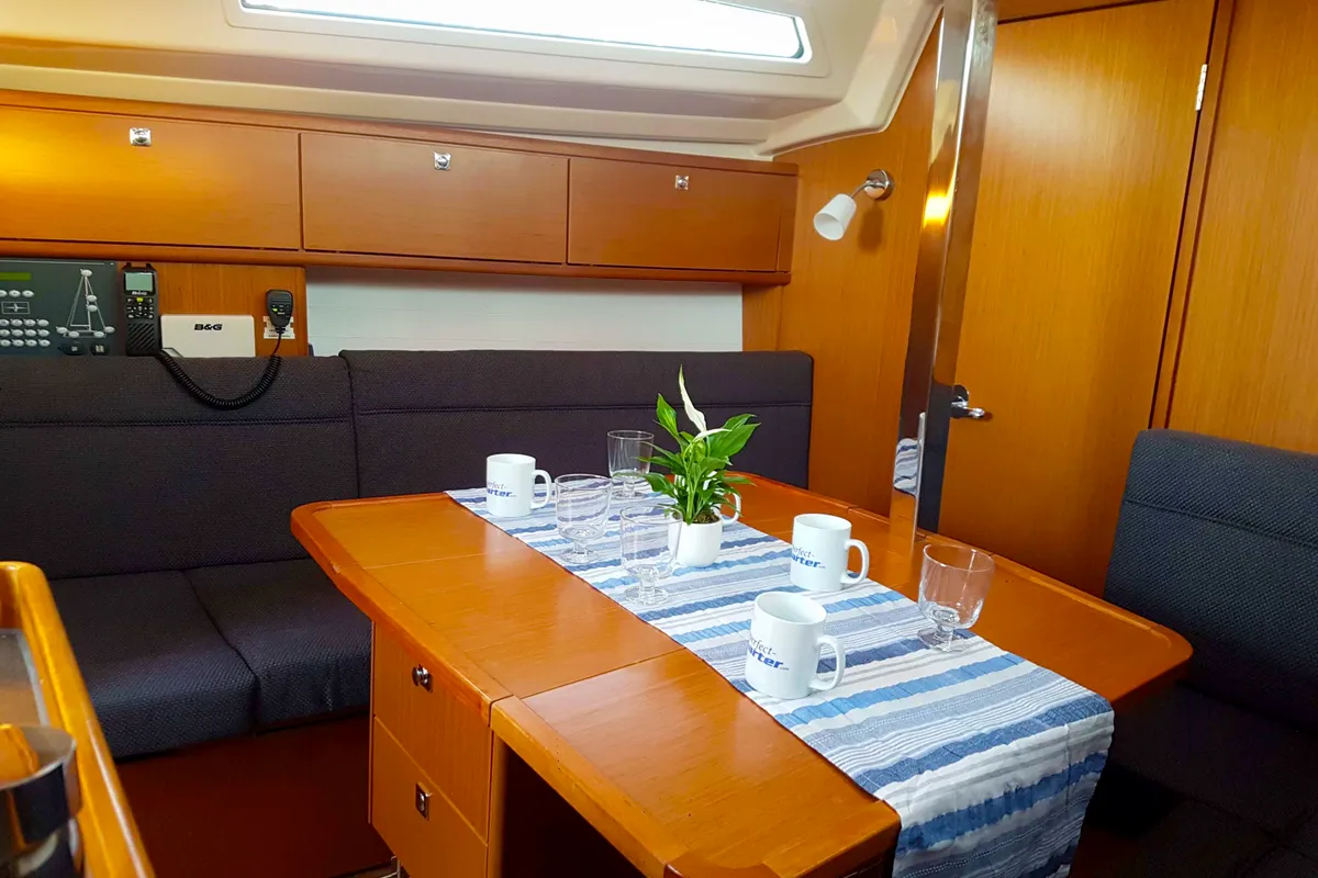 Theia, a Bavaria Cruiser 34 sailboat at Punat, Croatia