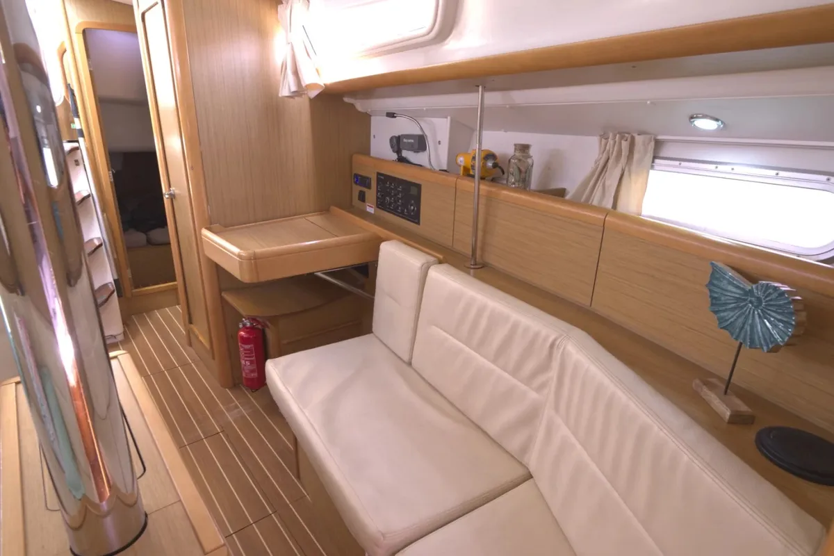 Salon of Candy, a Jeanneau Sun Odyssey 36i sailboat at Municipal Unit of Megara, Greece