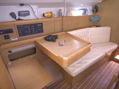 Salon of Candy, a Jeanneau Sun Odyssey 36i sailboat at Municipal Unit of Megara, Greece