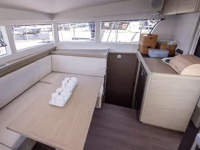 Salon of Conch, a Lagoon 40 catamaran at Primošten, Croatia