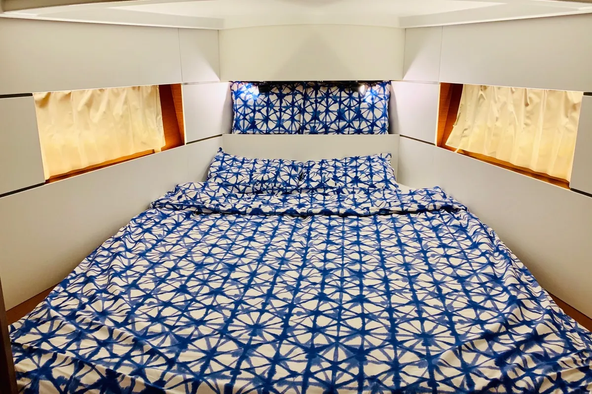 Cabin on IDA, a Beneteau Oceanis 38.1 sailboat at Marmaris, Turkey