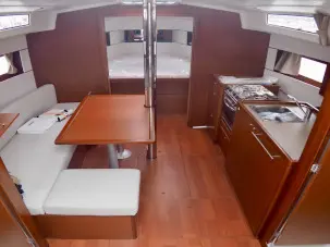 Salon of IDA, a Beneteau Oceanis 38.1 sailboat at Marmaris, Turkey