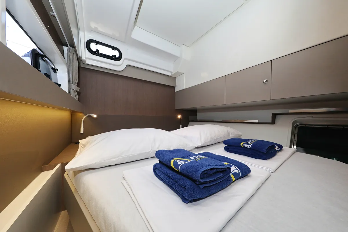 Cabin on 4 Friends, a Bali Catspace catamaran at Grad Trogir, Croatia