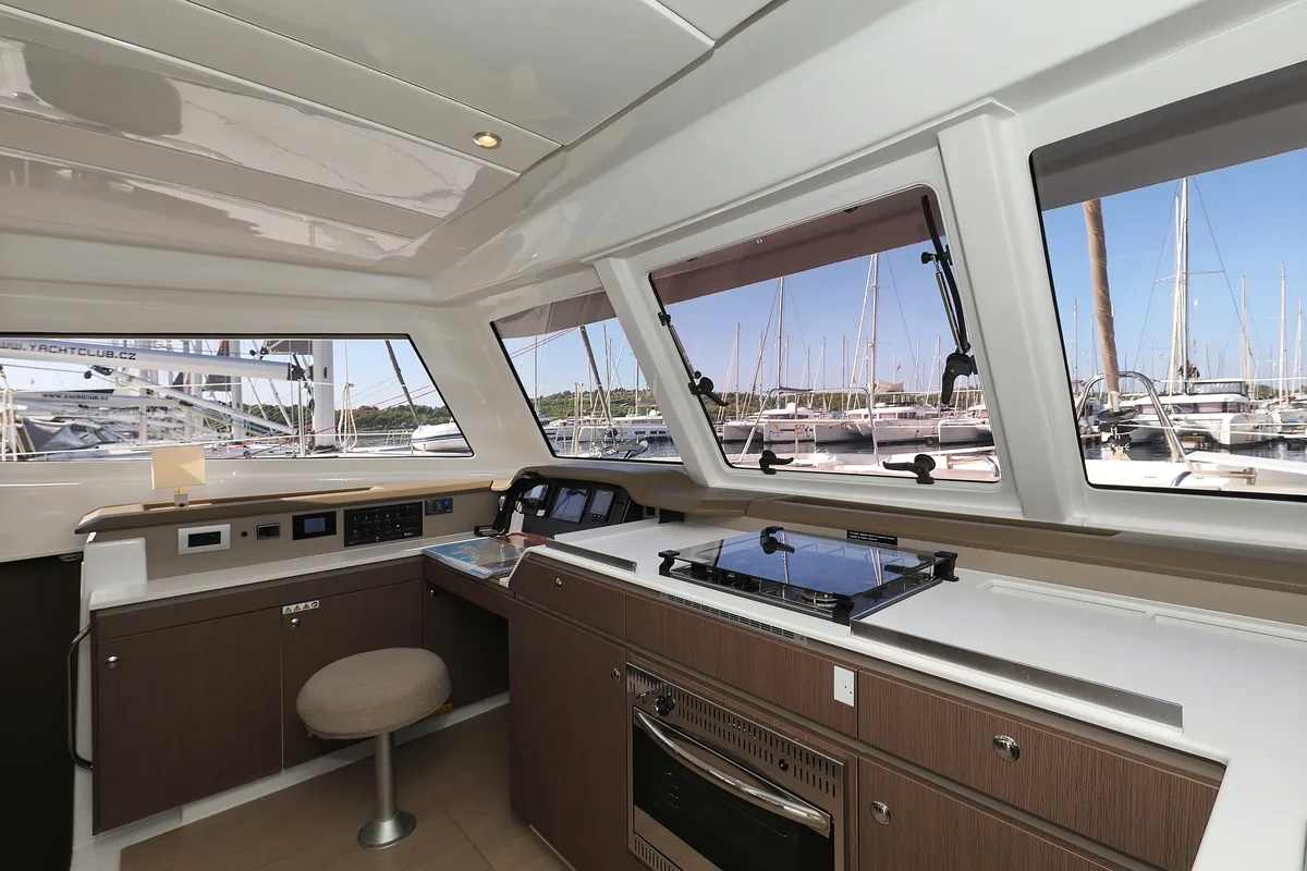 Galley of 4 Friends, a Bali Catspace catamaran at Grad Trogir, Croatia