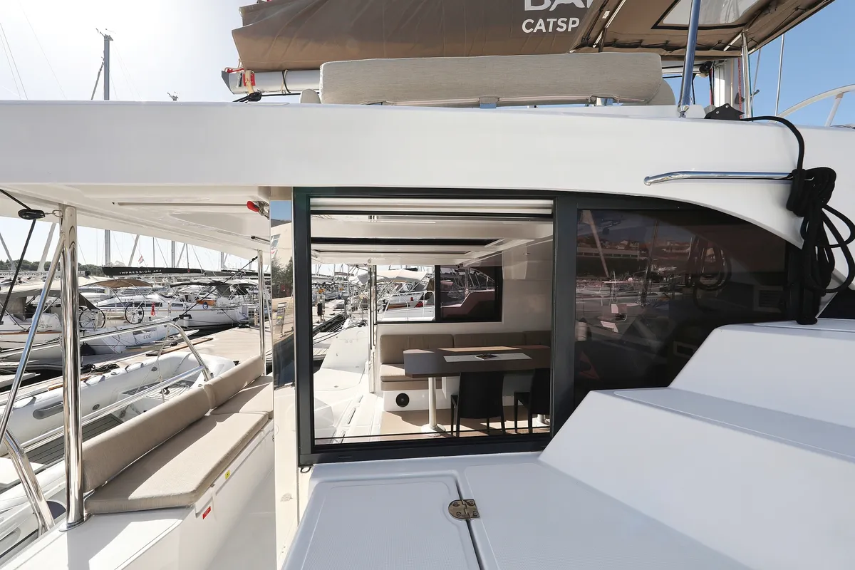Deck of 4 Friends, a Bali Catspace catamaran at Grad Trogir, Croatia