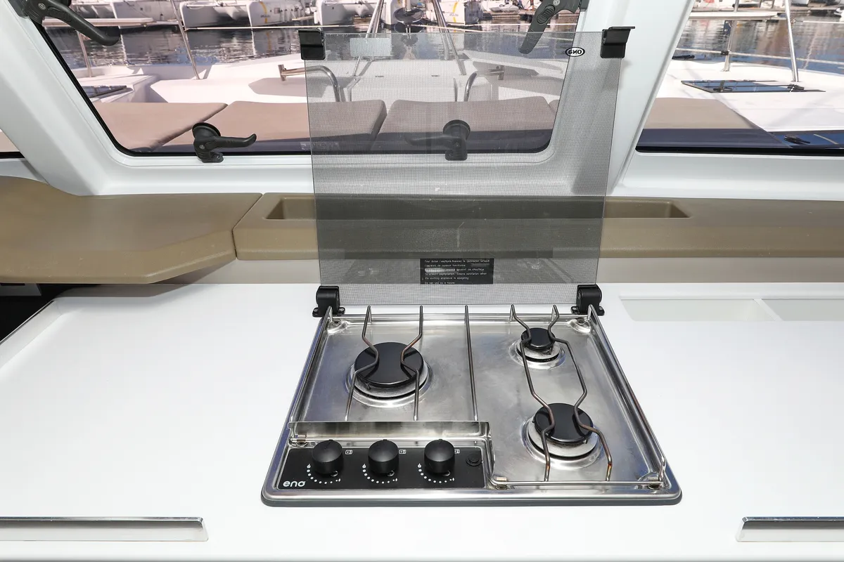 Galley of 4 Friends, a Bali Catspace catamaran at Grad Trogir, Croatia