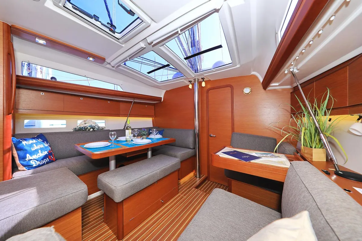 Salon of My Affair, a Dufour 412 GL sailboat at Grad Trogir, Croatia