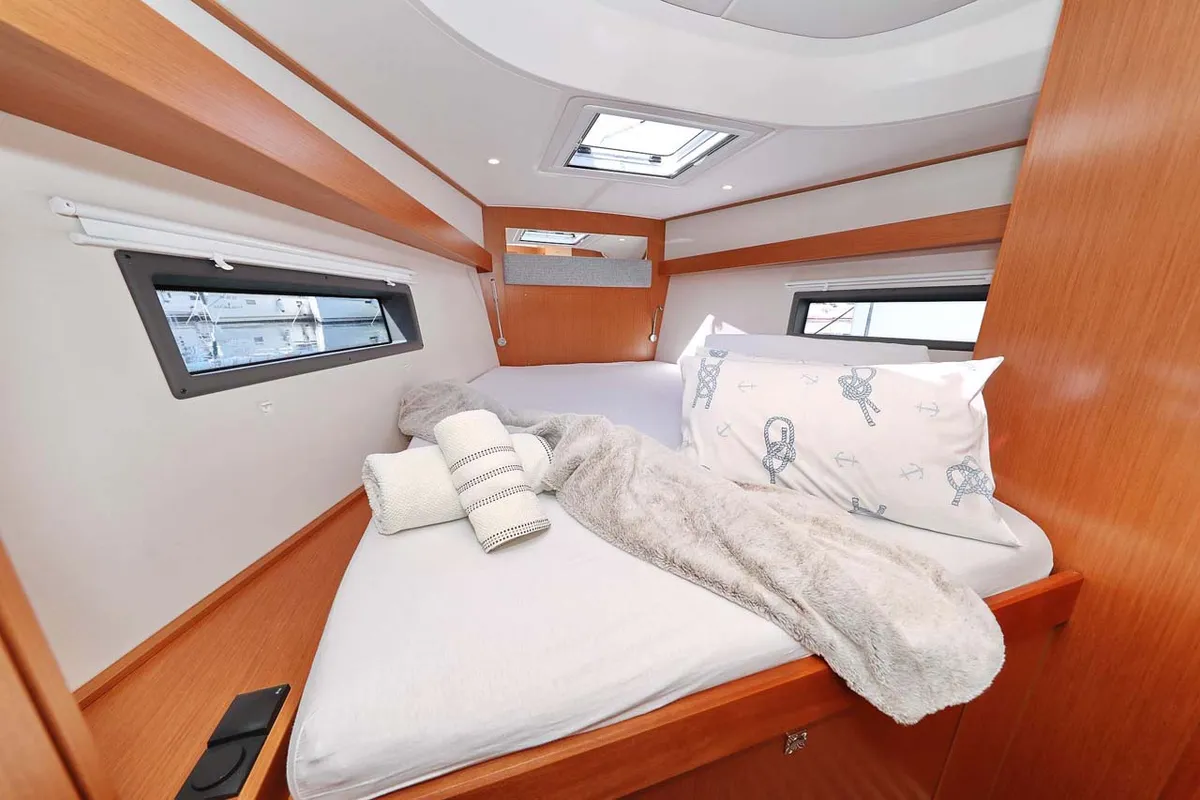 Cabin on Sea Breeze, a Bavaria C42 Style sailboat at Grad Biograd na Moru, Croatia
