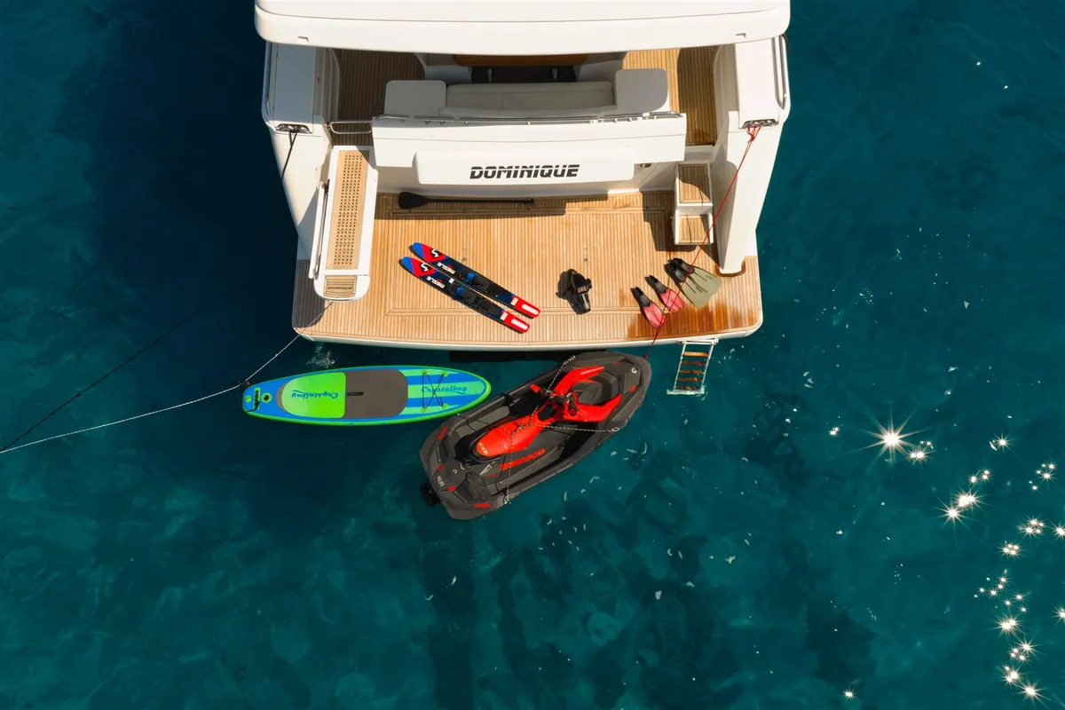 Dominique, a Ferretti 681 motor yacht at Zadar, Croatia
