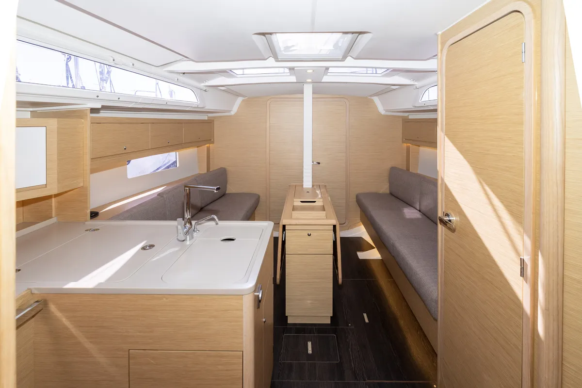 Galley of Lumi, a Dufour 37 sailboat at Grad Biograd na Moru, Croatia