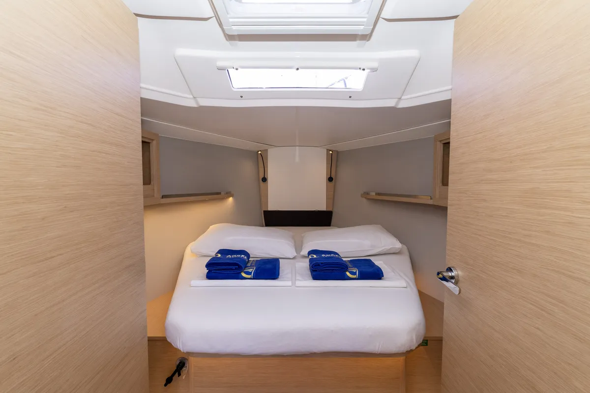 Cabin on Lumi, a Dufour 37 sailboat at Grad Biograd na Moru, Croatia