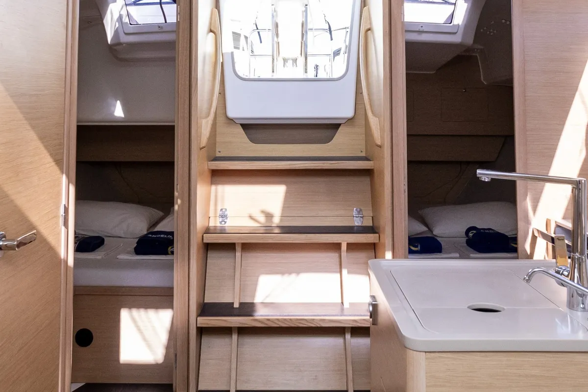 Salon of Lumi, a Dufour 37 sailboat at Grad Biograd na Moru, Croatia