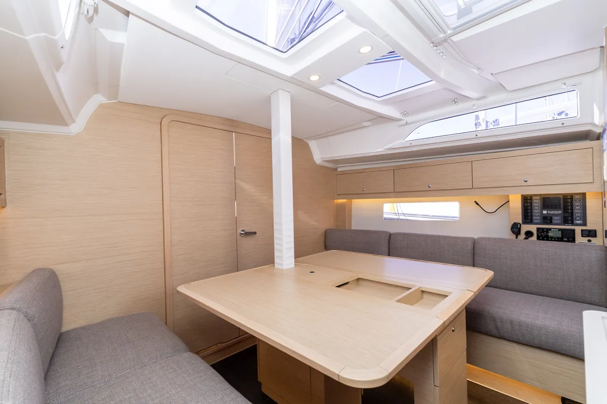 Salon of Lumi, a Dufour 37 sailboat at Grad Biograd na Moru, Croatia