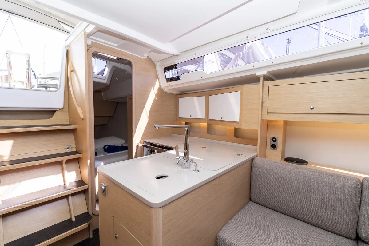 Galley of Lumi, a Dufour 37 sailboat at Grad Biograd na Moru, Croatia