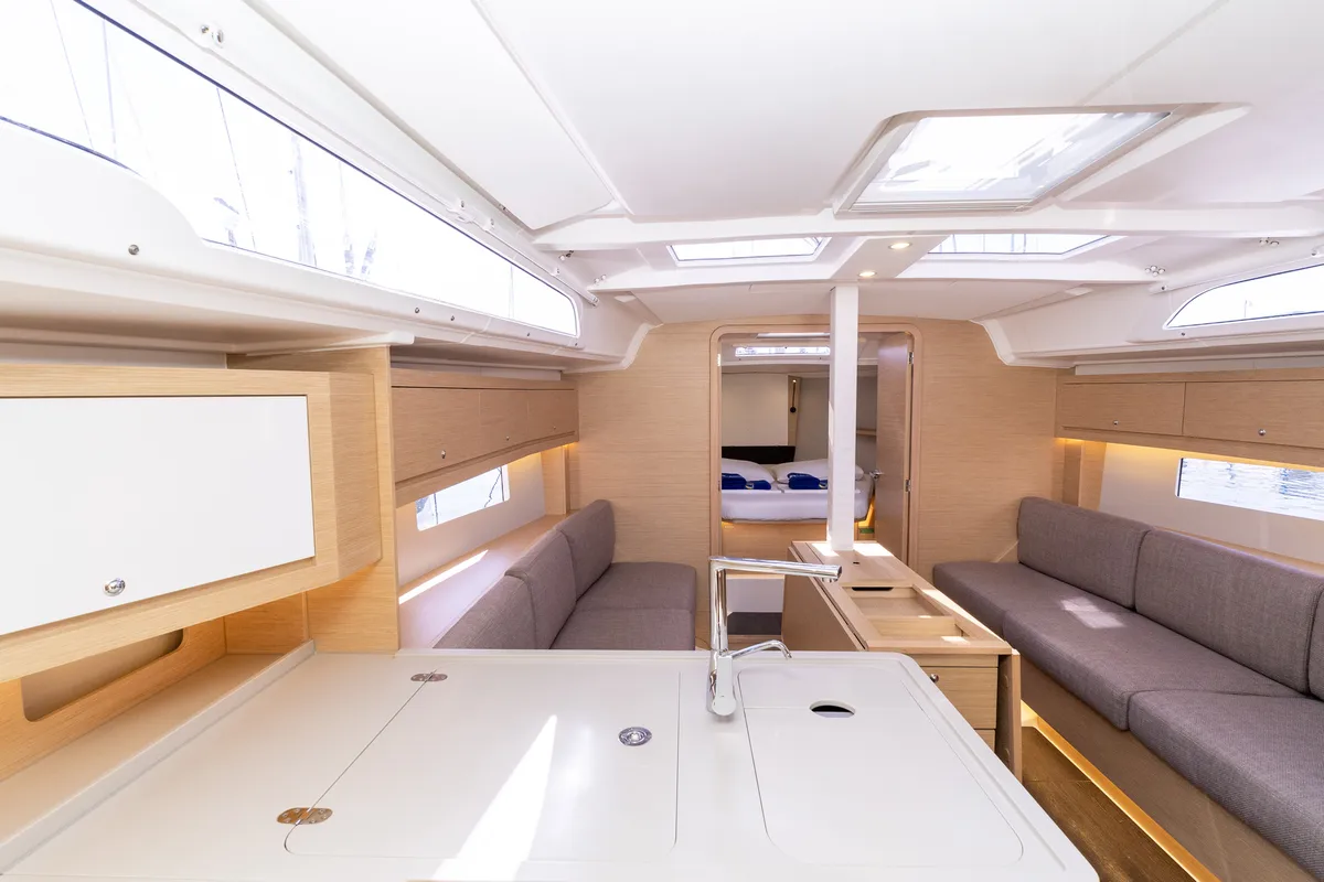 Galley of Lumi, a Dufour 37 sailboat at Grad Biograd na Moru, Croatia