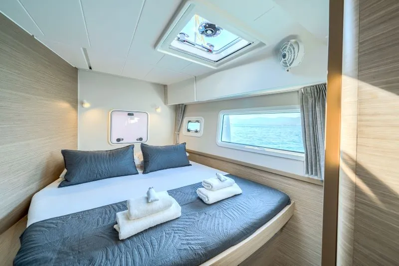 Cabin on Odissea, a Lagoon 42 catamaran at Simpson Bay, Sint Maarten