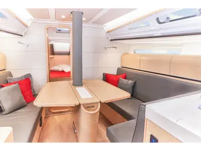 Salon of Just B!, a Dehler 38 SQ sailboat at Punat, Croatia
