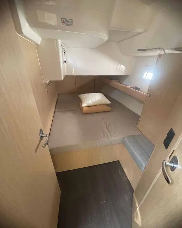 Cabin on Giovanna, a Bavaria Cruiser 46 Style sailboat at Figari/Golfo Aranci, Italy