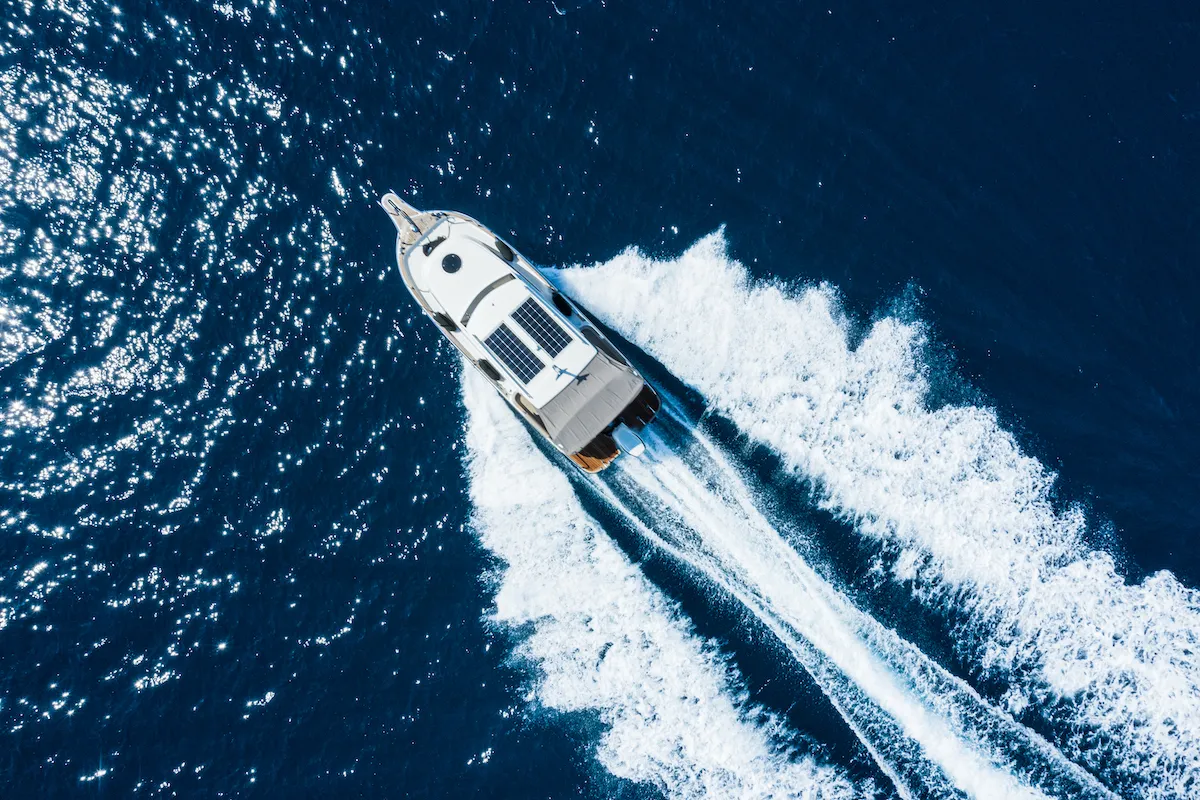 Salon of H8, a Leidi 800R motorboat at Grad Pula, Croatia