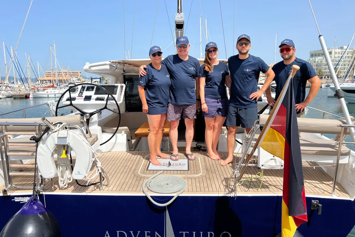 Adventuro, a Hanse Yachts Moody 54 DS sailboat at Palma de Mallorca, Spain