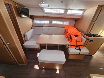 Salon of Luna, a Jeanneau Sun Odyssey 490 sailboat at Grad Biograd na Moru, Croatia