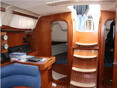 Salon of My Dream, a Dufour 365 sailboat at Yerseke, Netherlands