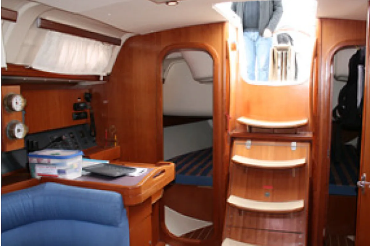 Salon of My Dream, a Dufour 365 sailboat at Yerseke, Netherlands
