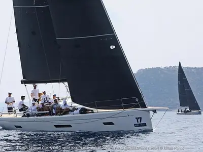 Exterior view of Black Pearl, a Gulet x-reuse sailboat at Piraeus, Greece