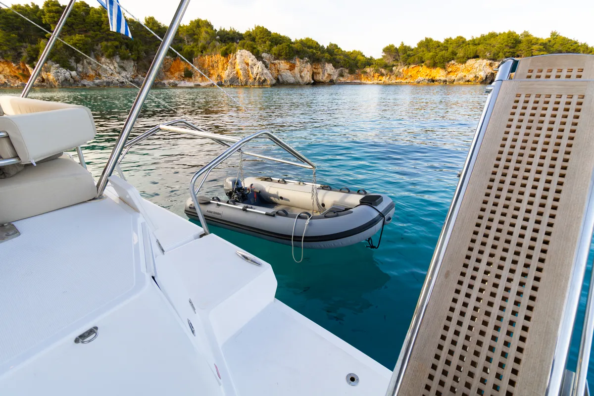 Zizi II, a Bali 4.6 catamaran at Preveza, Greece